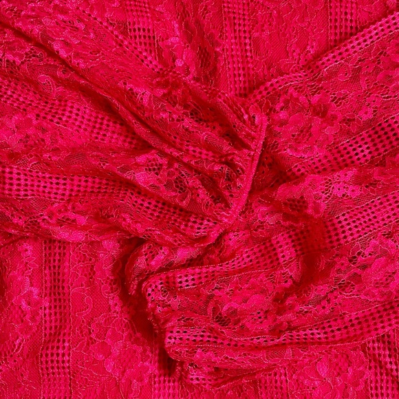 NWT! Anthropologie Maeve Dress Raspberry Open-Back Lace Size 4 - Picture 6 of 12